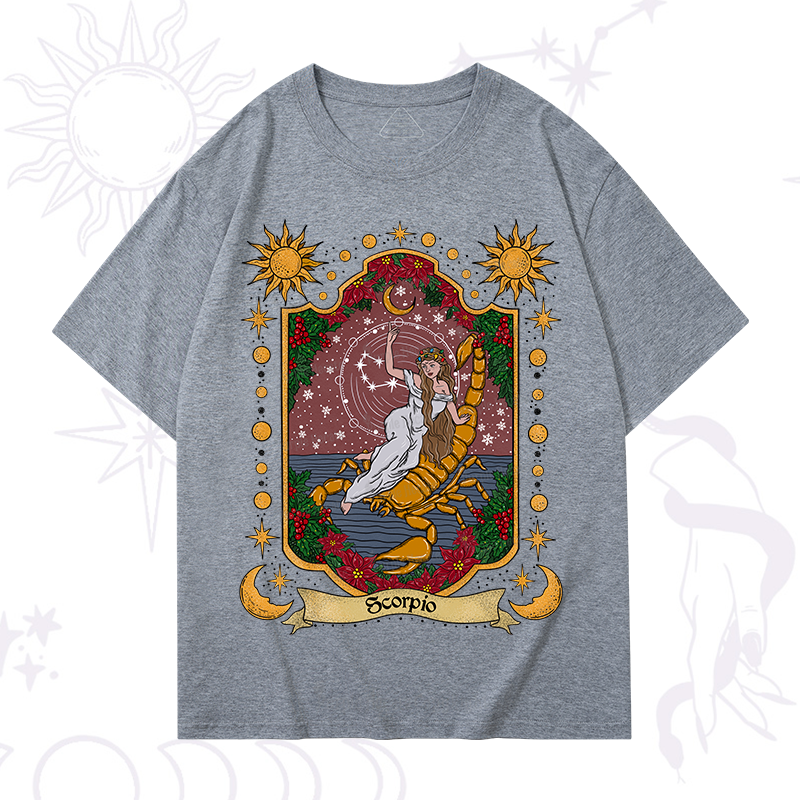 Purplehecate Christmas Scorpio Zodiac T-Shirt