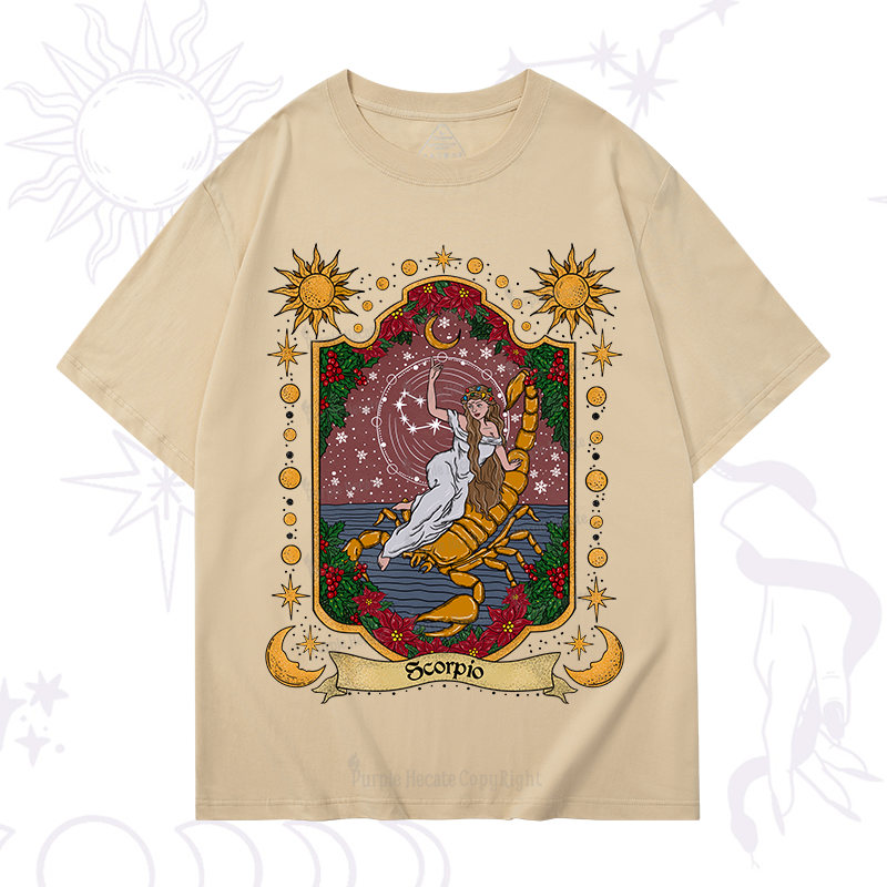 Purplehecate Christmas Scorpio Zodiac T-Shirt