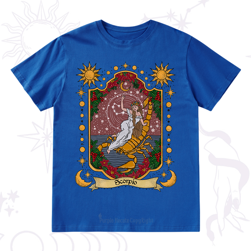 Purplehecate Christmas Scorpio Zodiac T-Shirt