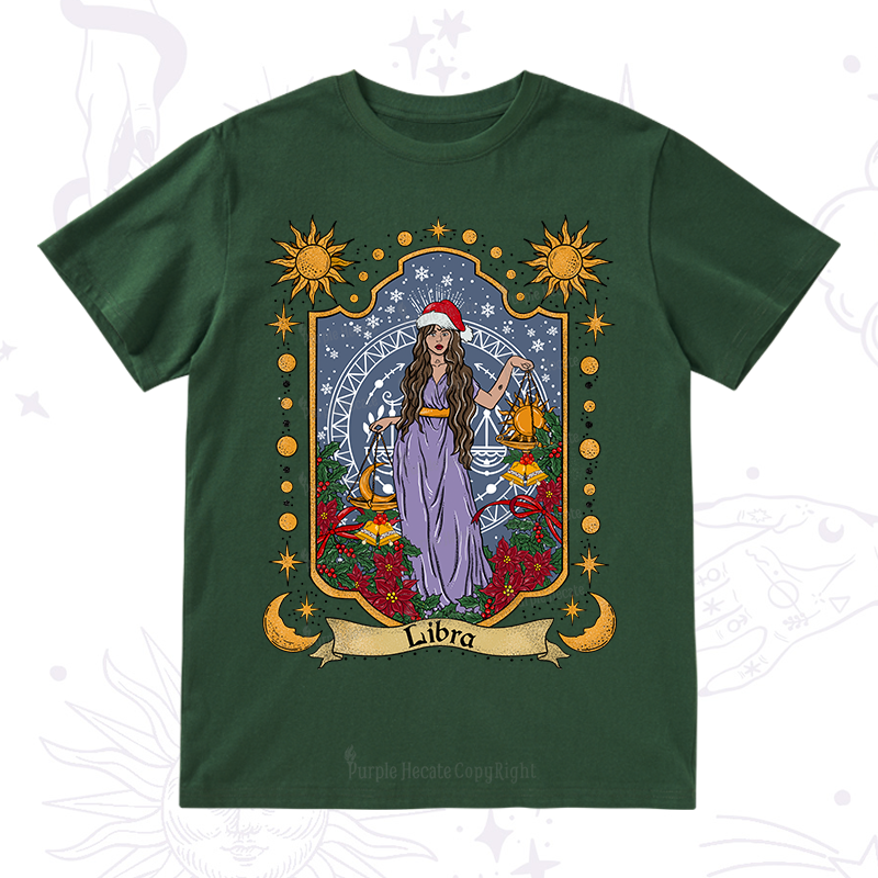 Purplehecate Christmas Libra Zodiac T-Shirt