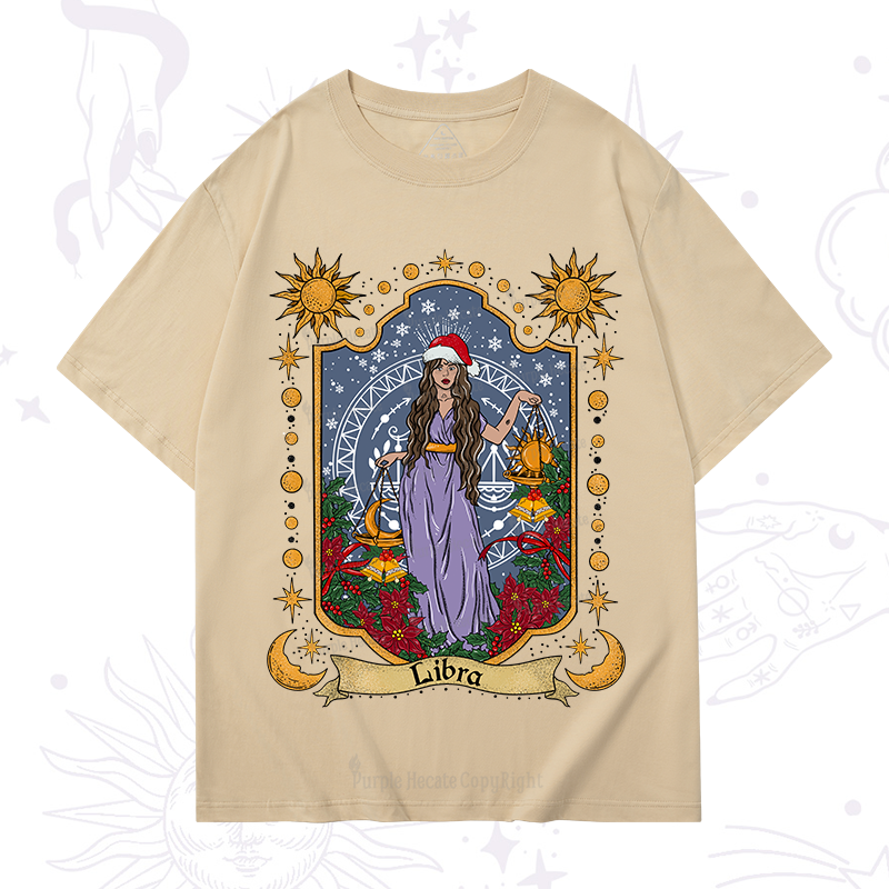 Purplehecate Christmas Libra Zodiac T-Shirt