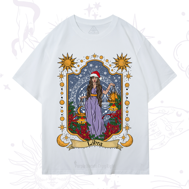 Purplehecate Christmas Libra Zodiac T-Shirt