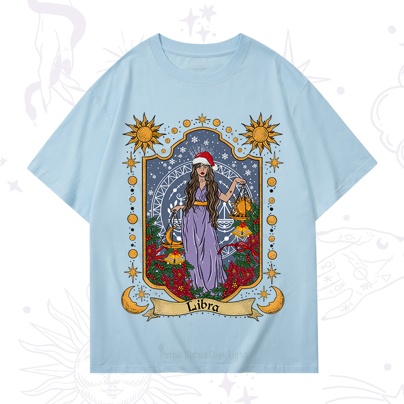 Purplehecate Christmas Libra Zodiac T-Shirt