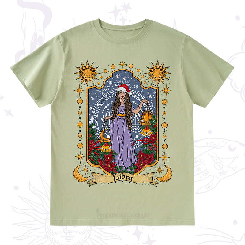 Purplehecate Christmas Libra Zodiac T-Shirt