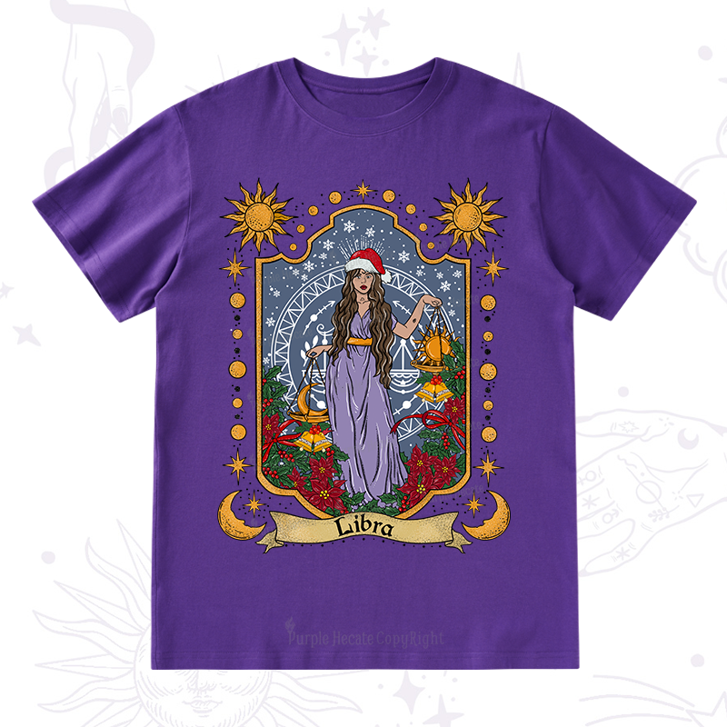 Purplehecate Christmas Libra Zodiac T-Shirt
