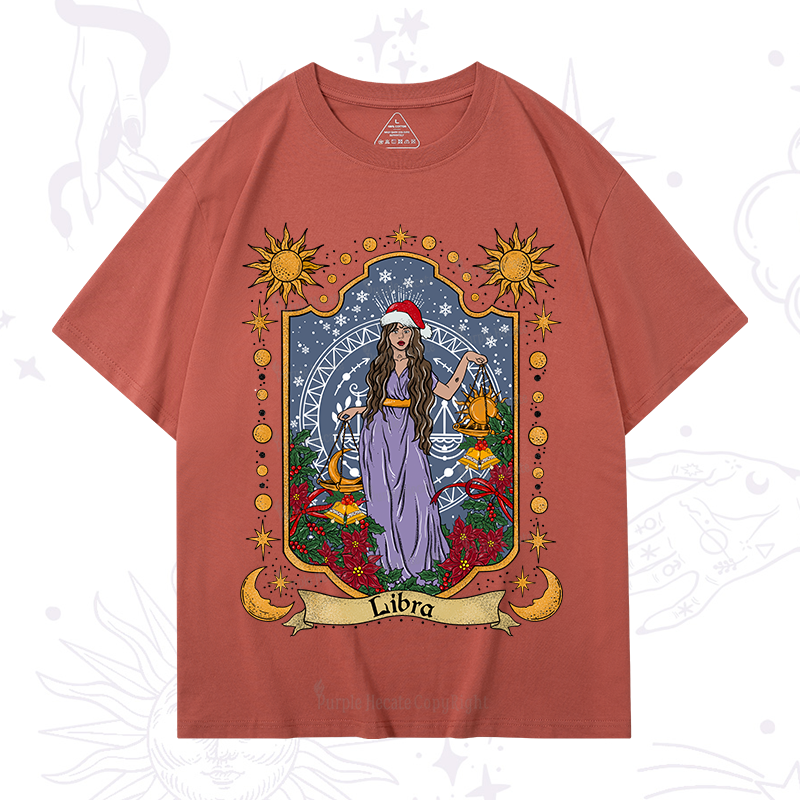 Purplehecate Christmas Libra Zodiac T-Shirt