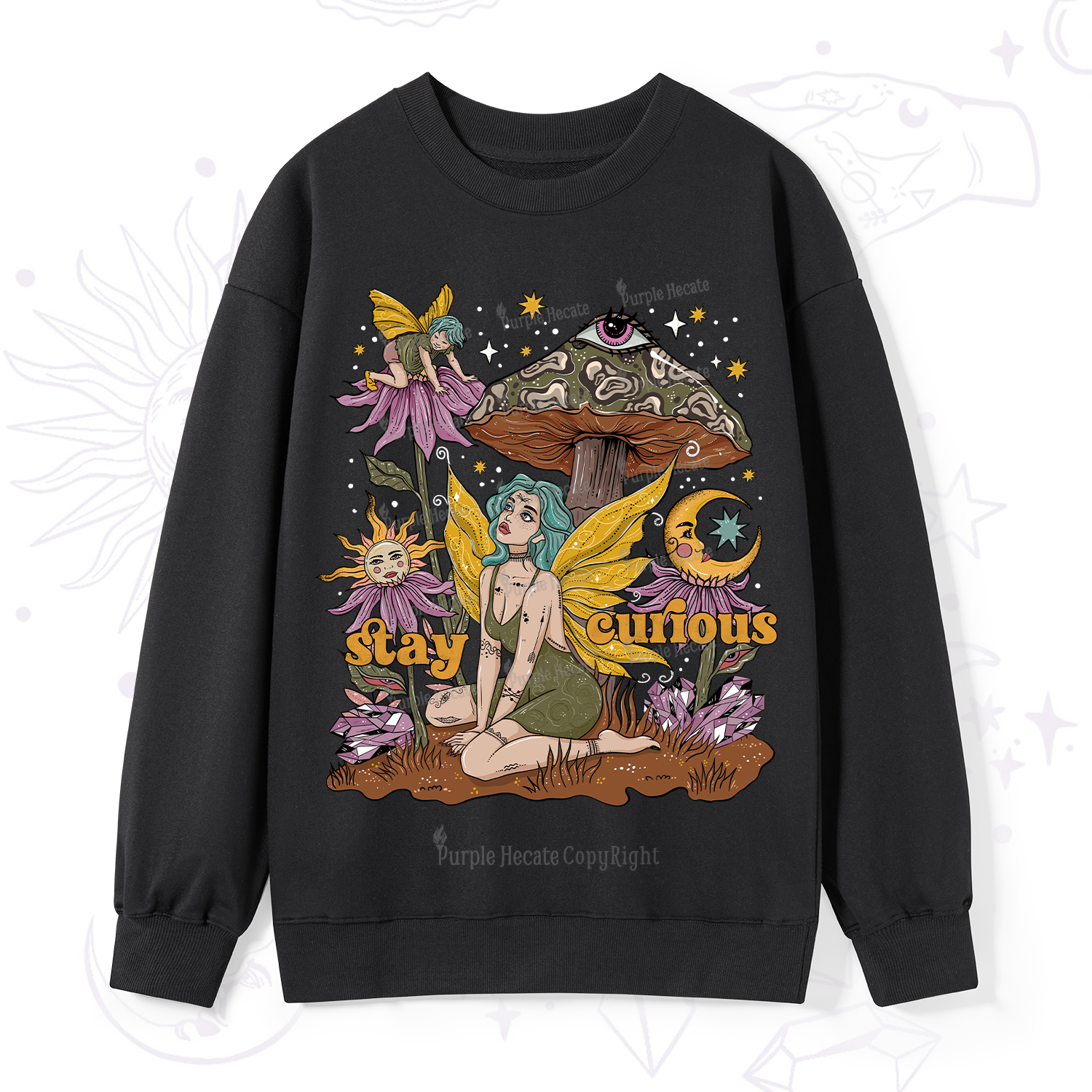 Purplehecate Stay Curious Sweatshirt