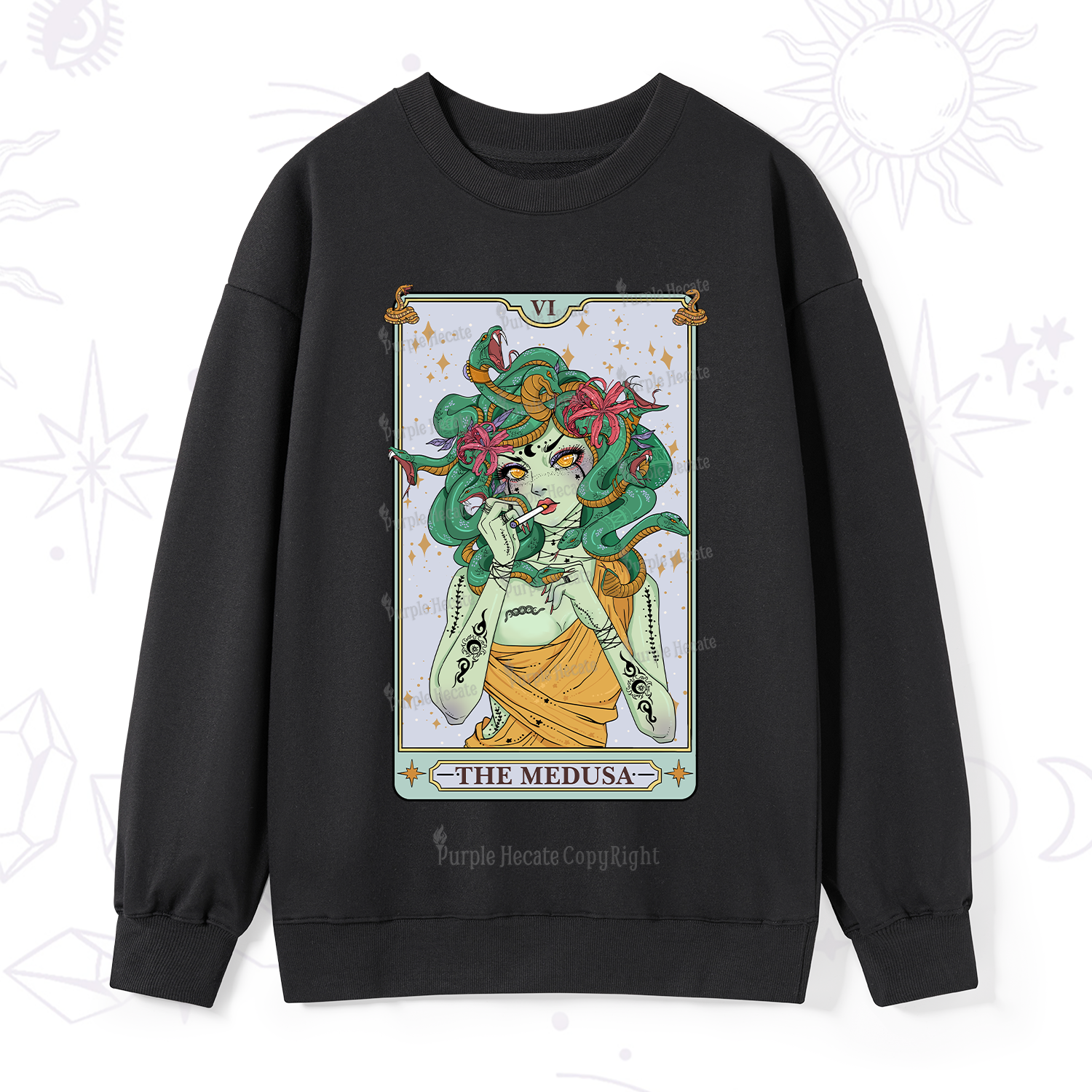 Purplehecate The Medusa Tarot Sweatshirt