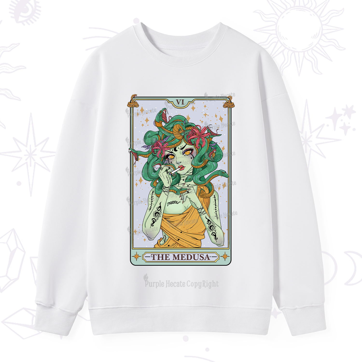 Purplehecate The Medusa Tarot Sweatshirt