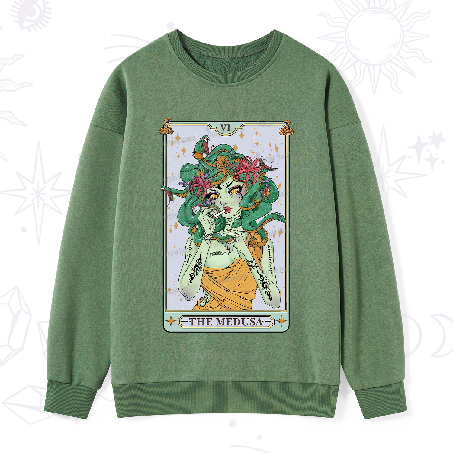 Purplehecate The Medusa Tarot Sweatshirt
