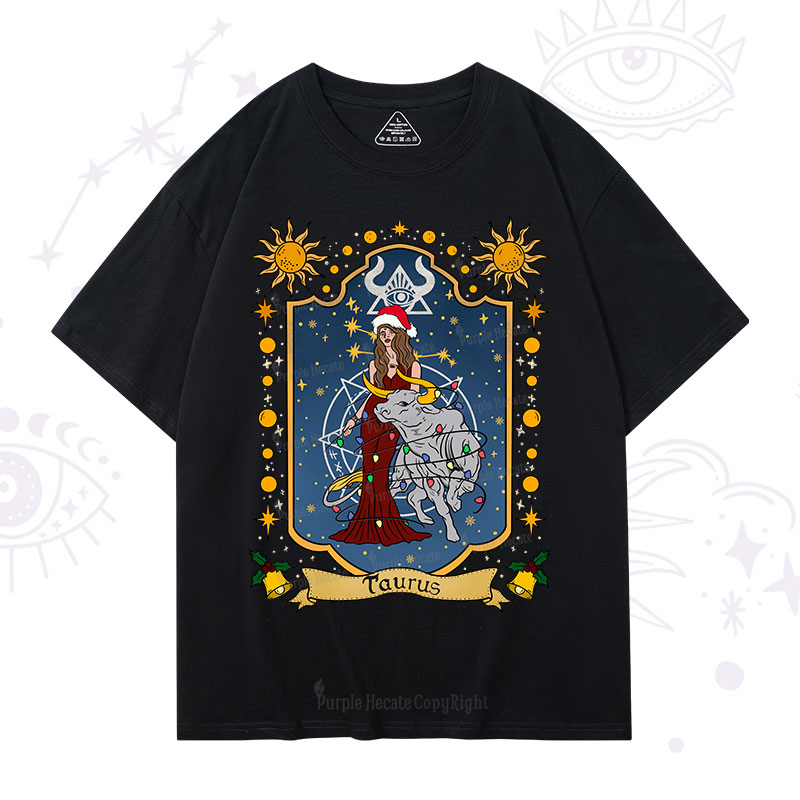 Purplehecate Christmas Taurus Zodiac T-Shirt