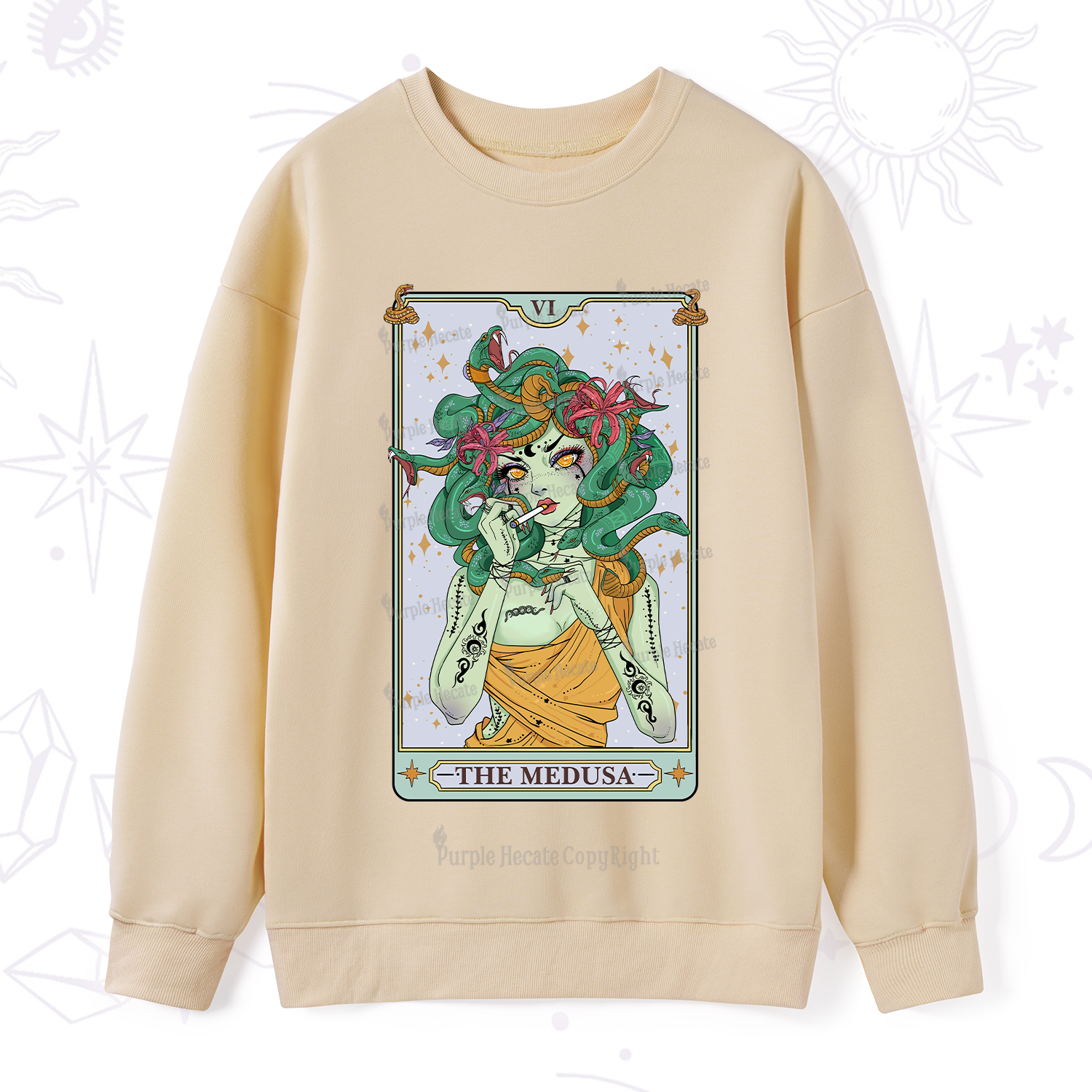 Purplehecate The Medusa Tarot Sweatshirt
