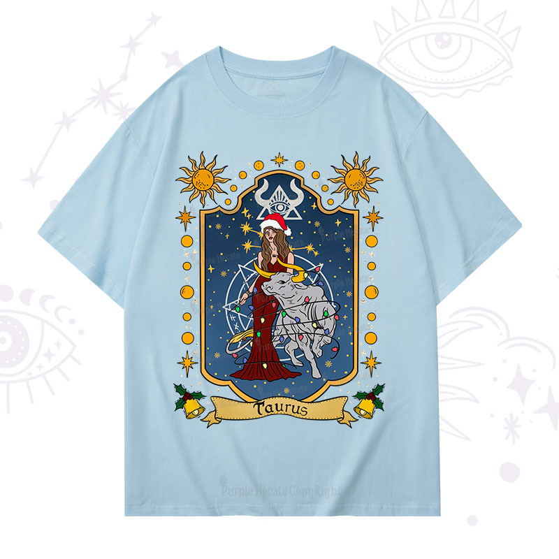 Purplehecate Christmas Taurus Zodiac T-Shirt
