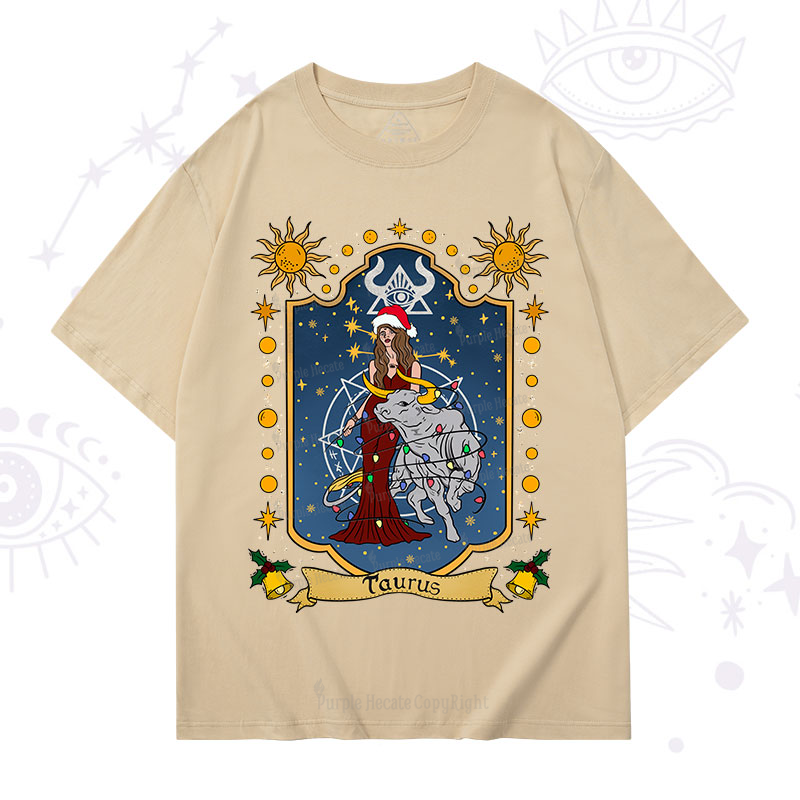 Purplehecate Christmas Taurus Zodiac T-Shirt