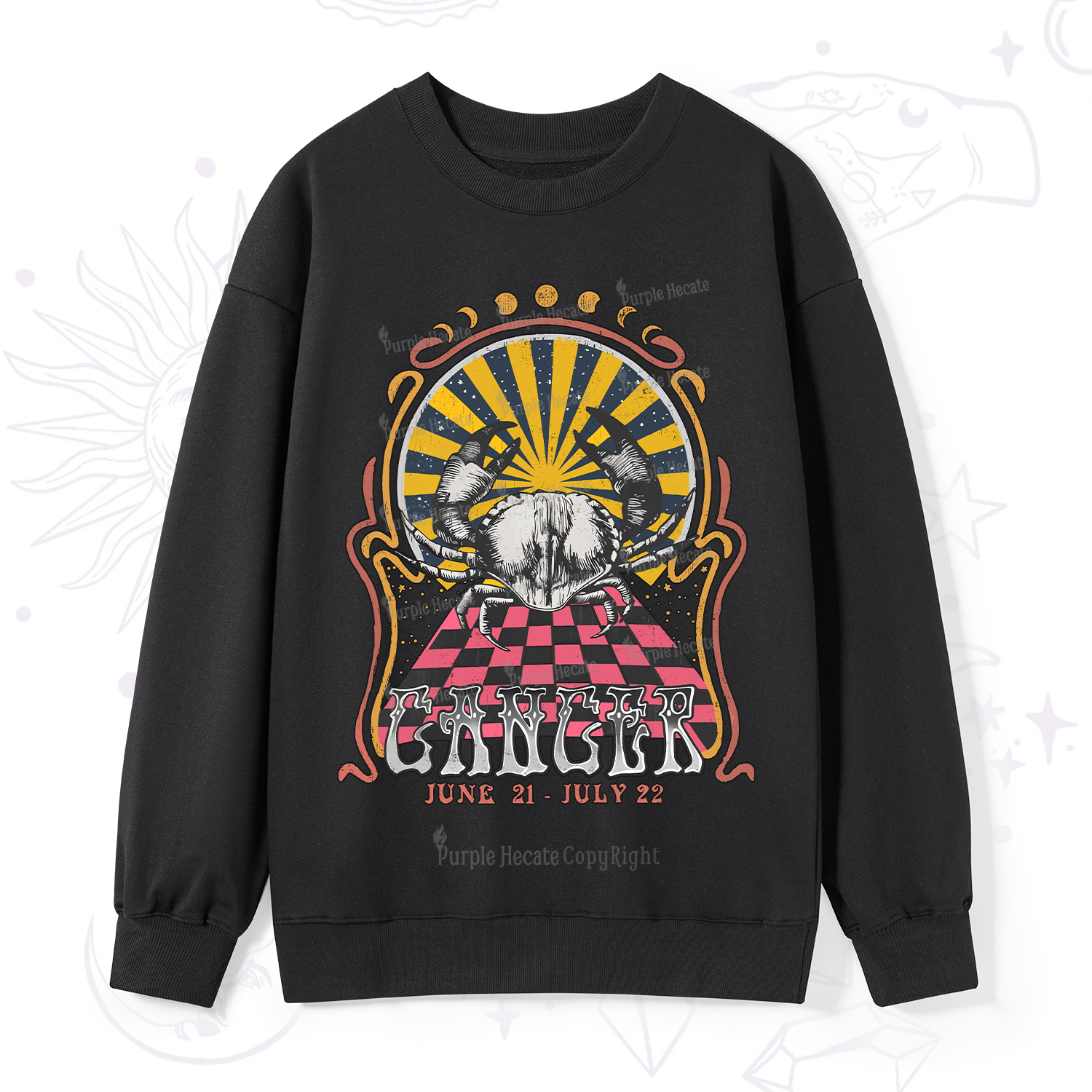 Purplehecate Cancer Crew Zodiac Sweatshirt
