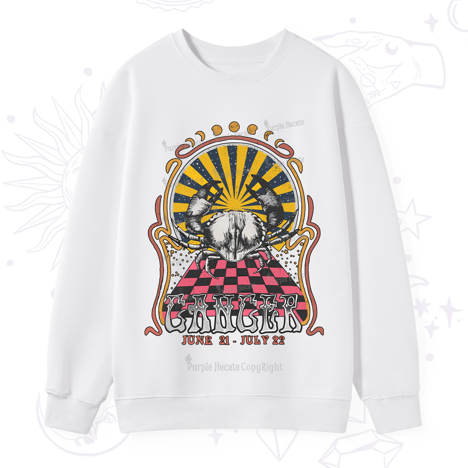 Purplehecate Cancer Crew Zodiac Sweatshirt
