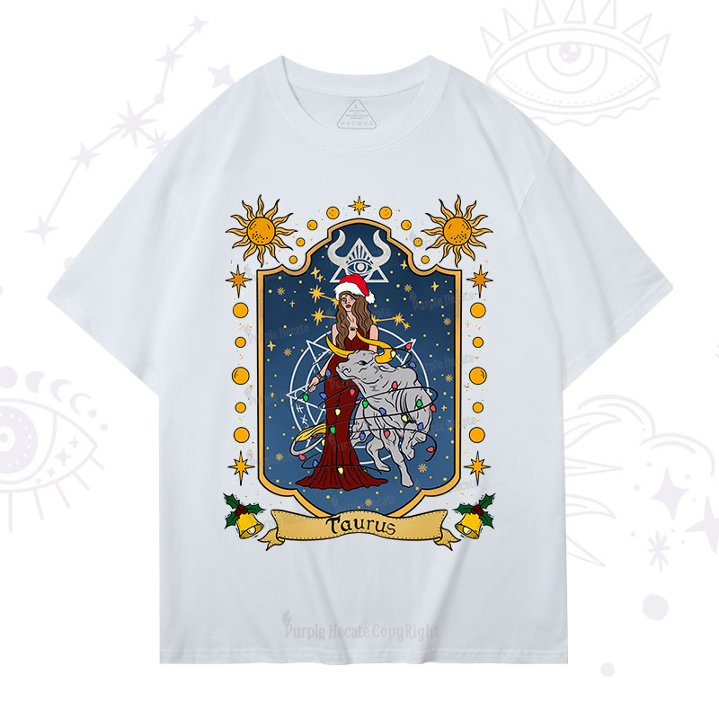 Purplehecate Christmas Taurus Zodiac T-Shirt