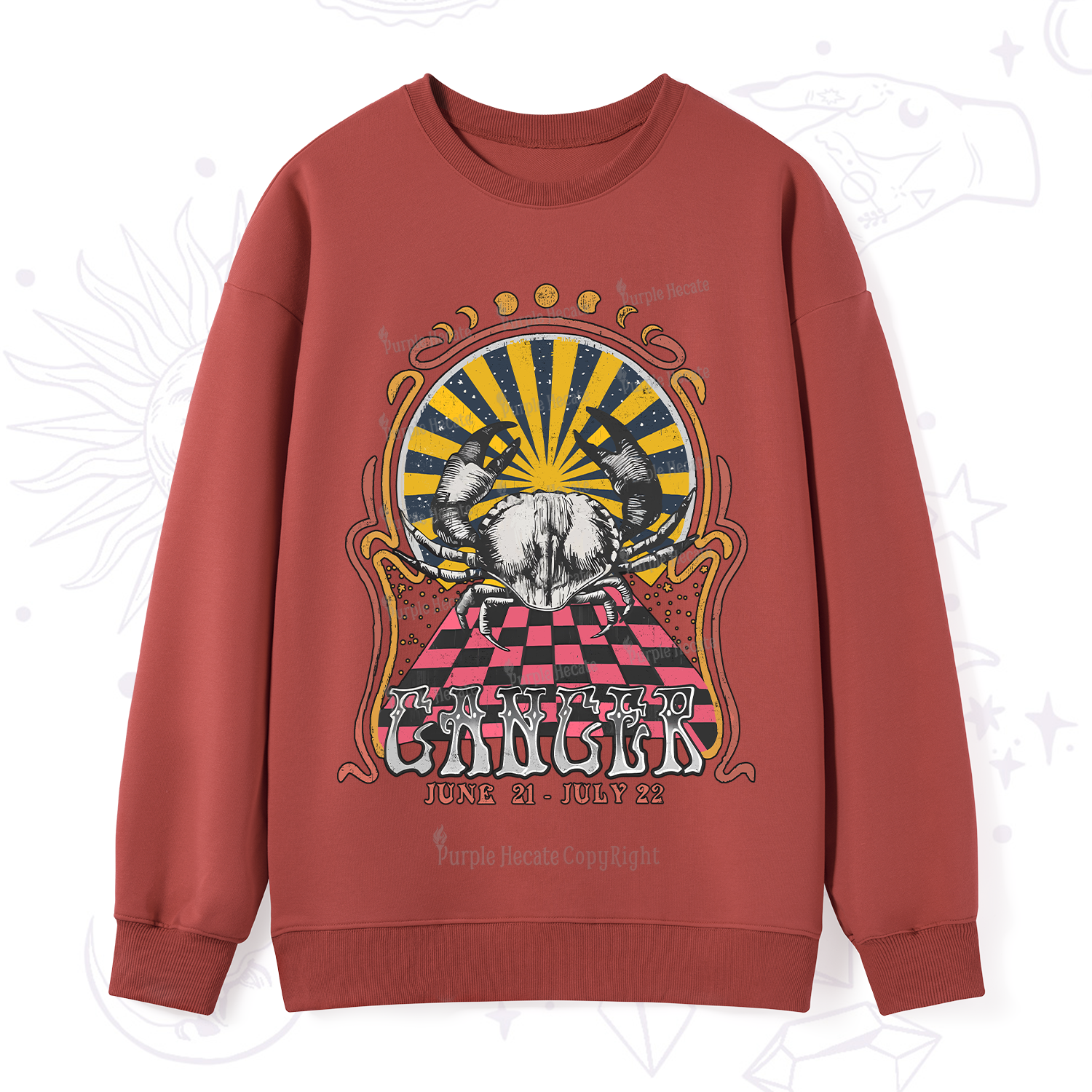 Purplehecate Cancer Crew Zodiac Sweatshirt