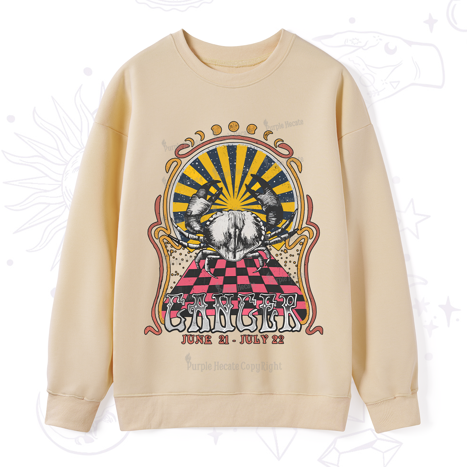 Purplehecate Cancer Crew Zodiac Sweatshirt
