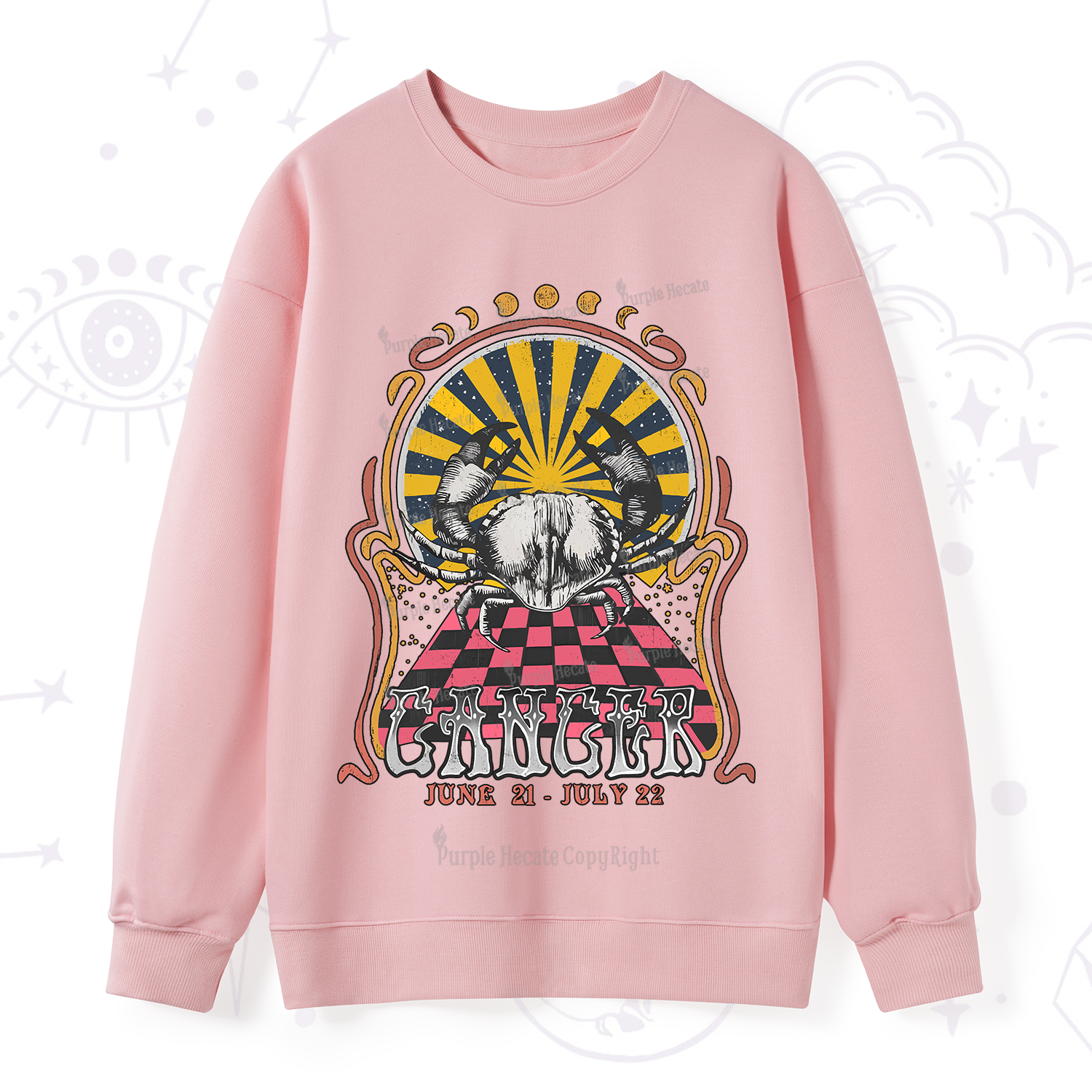 Purplehecate Cancer Crew Zodiac Sweatshirt