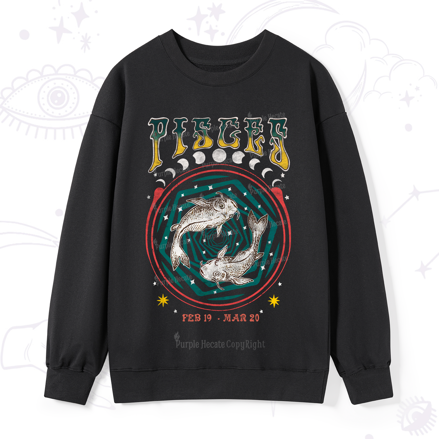 Purplehecate Pisces Crew Zodiac Sweatshirt