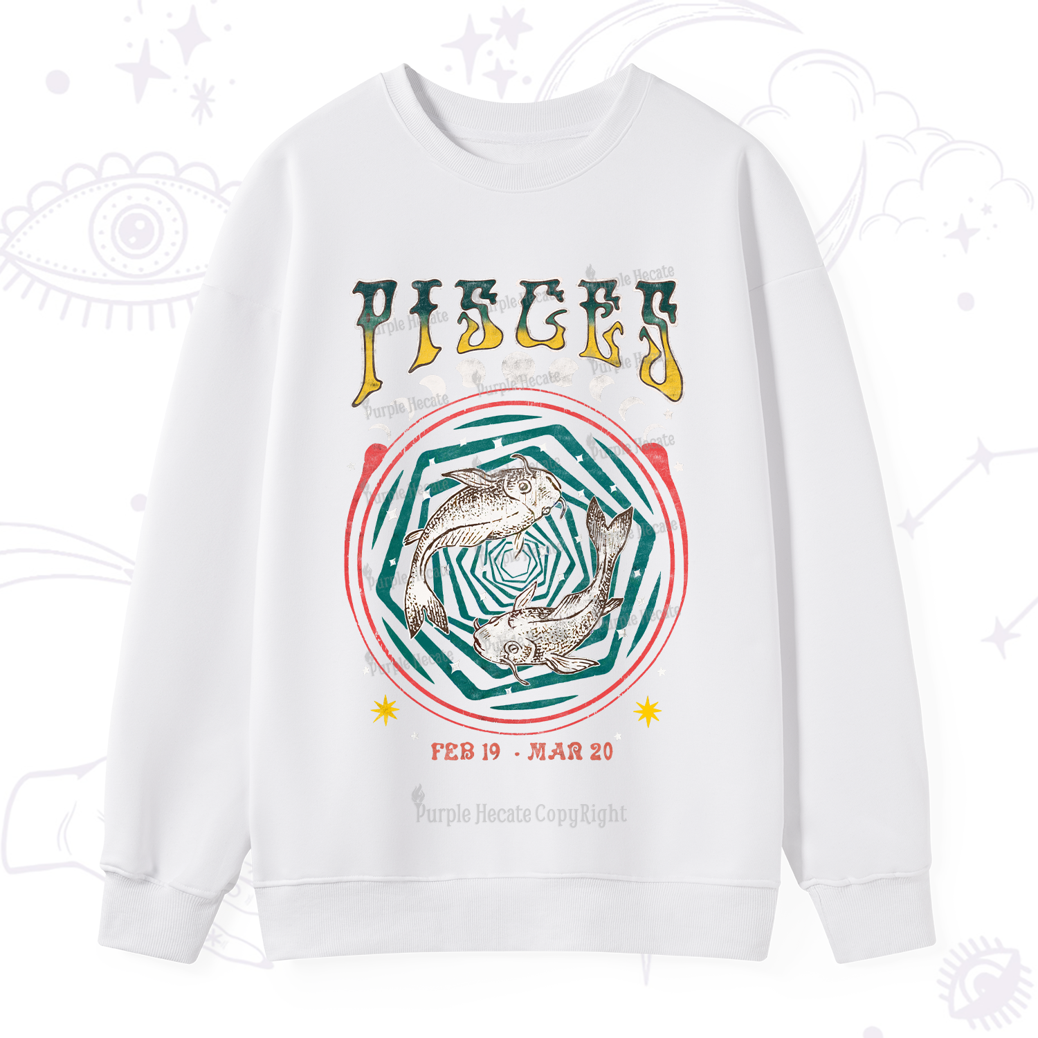 Purplehecate Pisces Crew Zodiac Sweatshirt