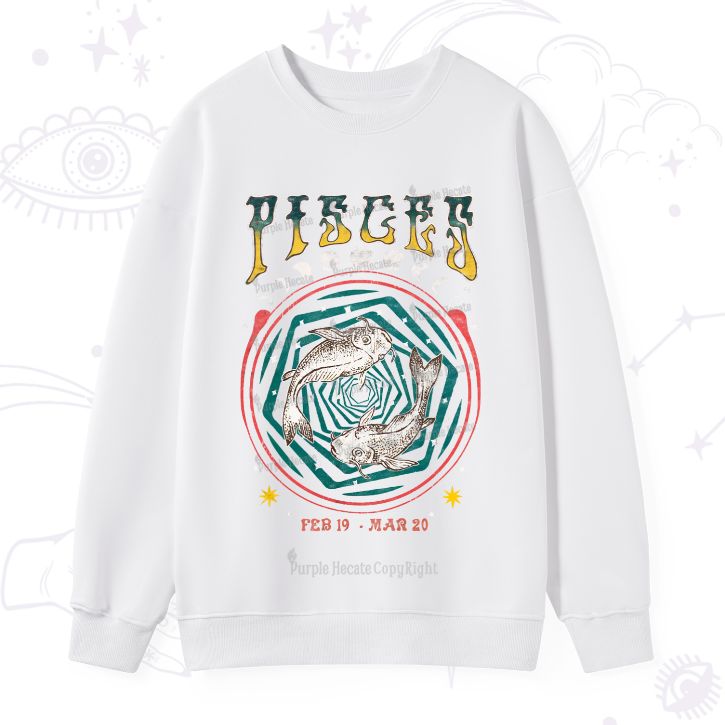 Purplehecate Pisces Crew Zodiac Sweatshirt