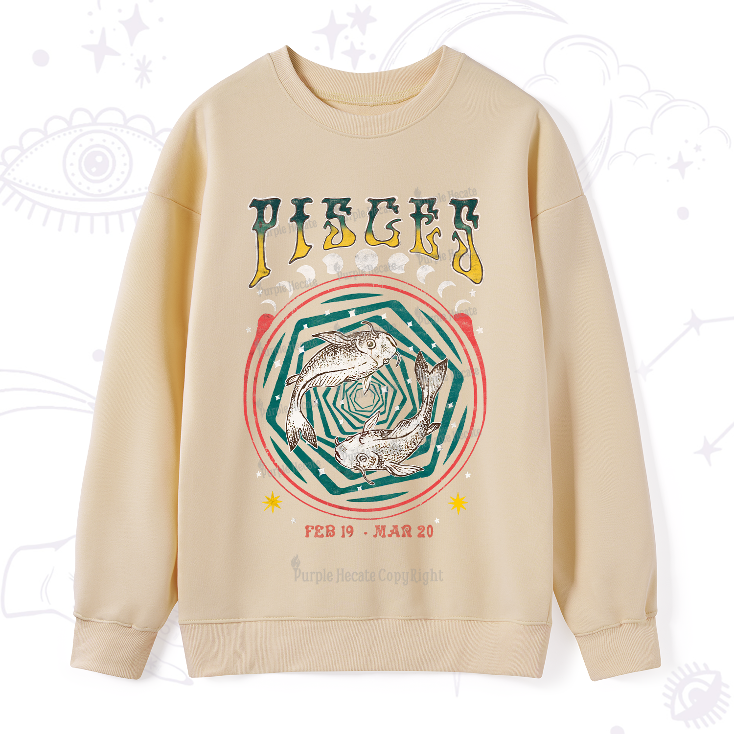 Purplehecate Pisces Crew Zodiac Sweatshirt