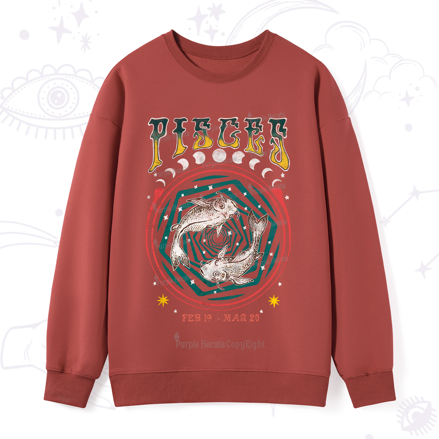 Purplehecate Pisces Crew Zodiac Sweatshirt