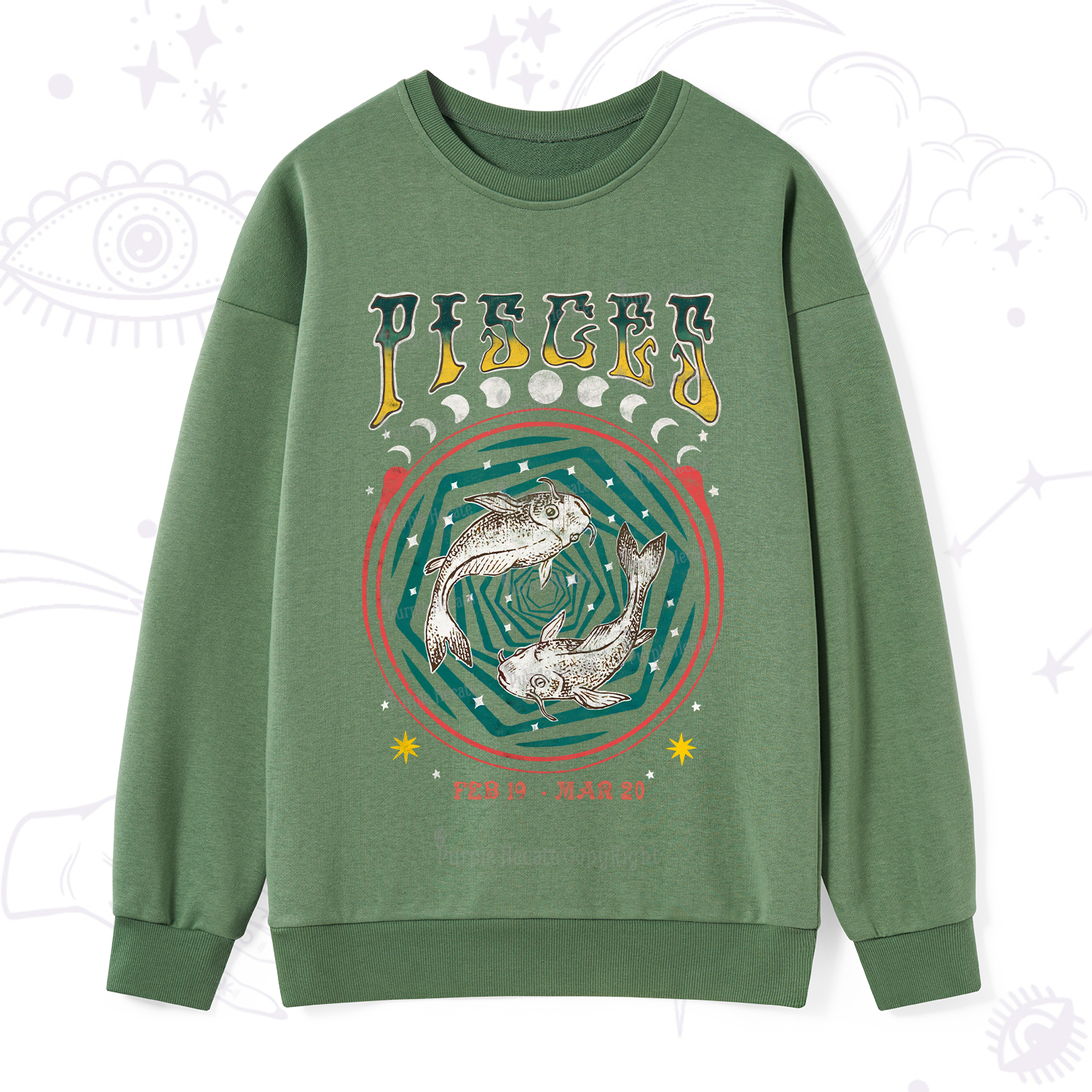 Purplehecate Pisces Crew Zodiac Sweatshirt