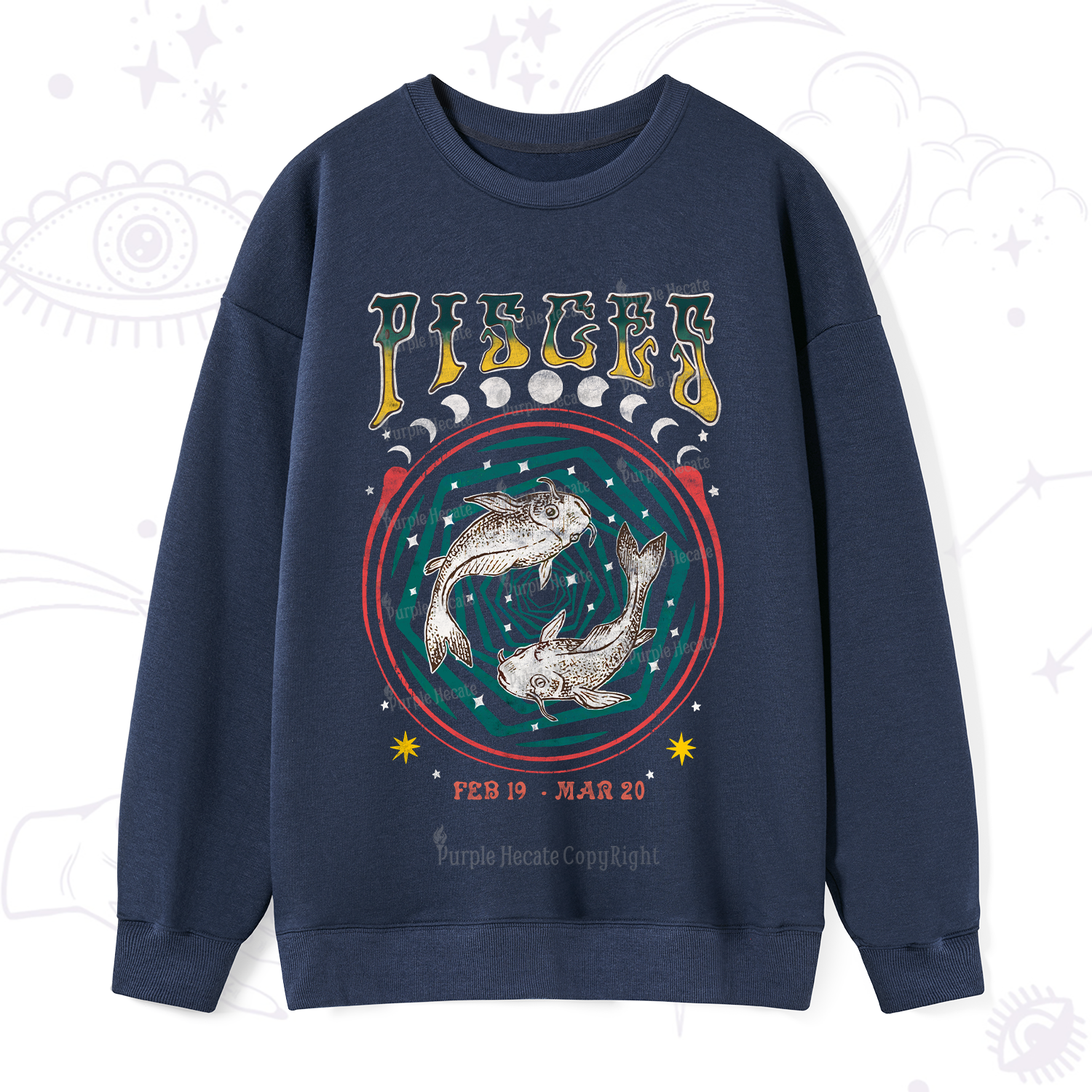 Purplehecate Pisces Crew Zodiac Sweatshirt