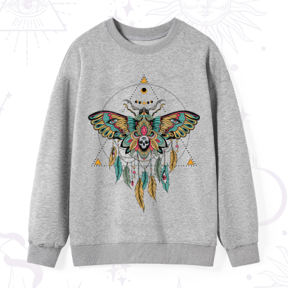 Purplehecate Dreamcatcher Moth Wings Sweatshirt