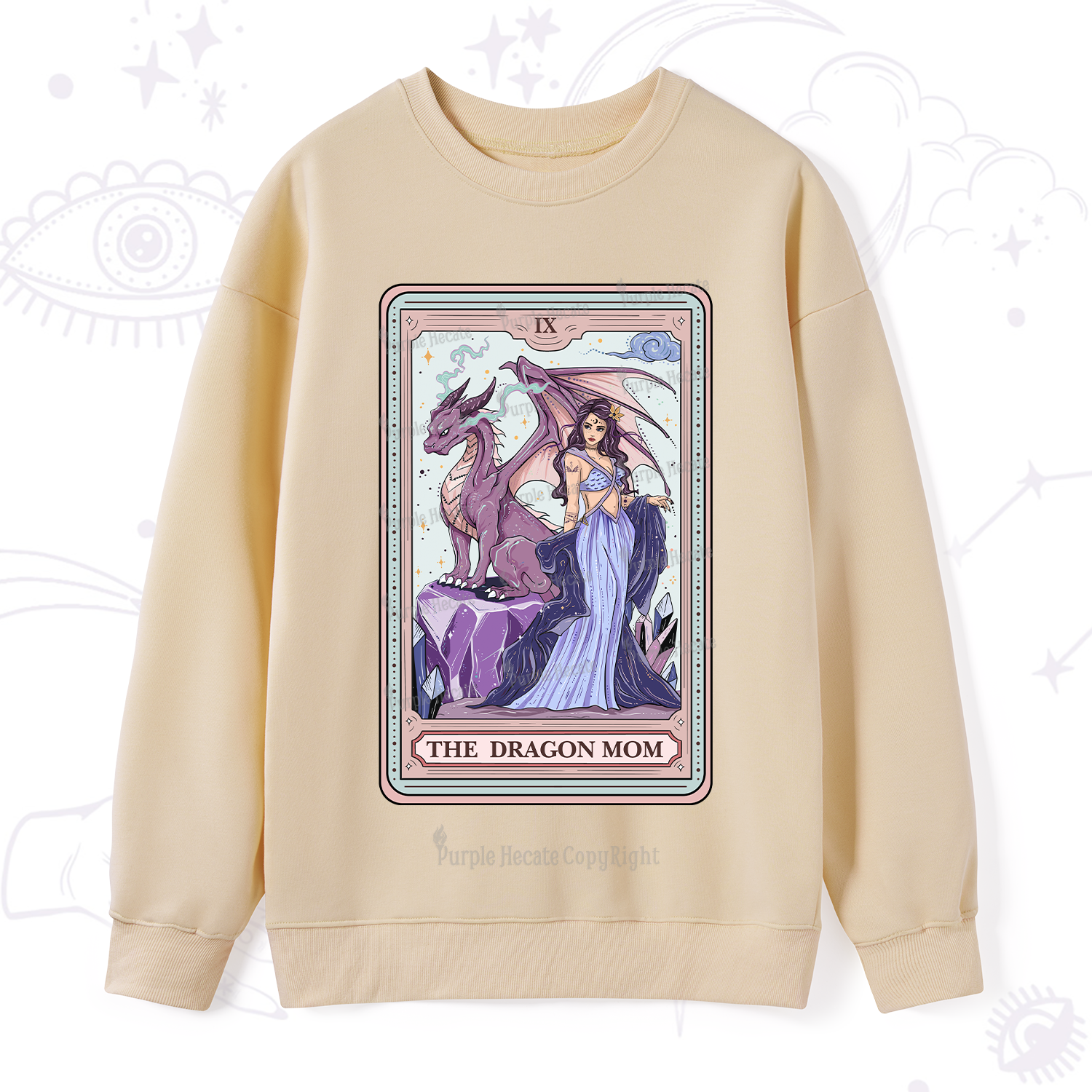 Purplehecate The Dragon Mom Tarot Sweatshirt