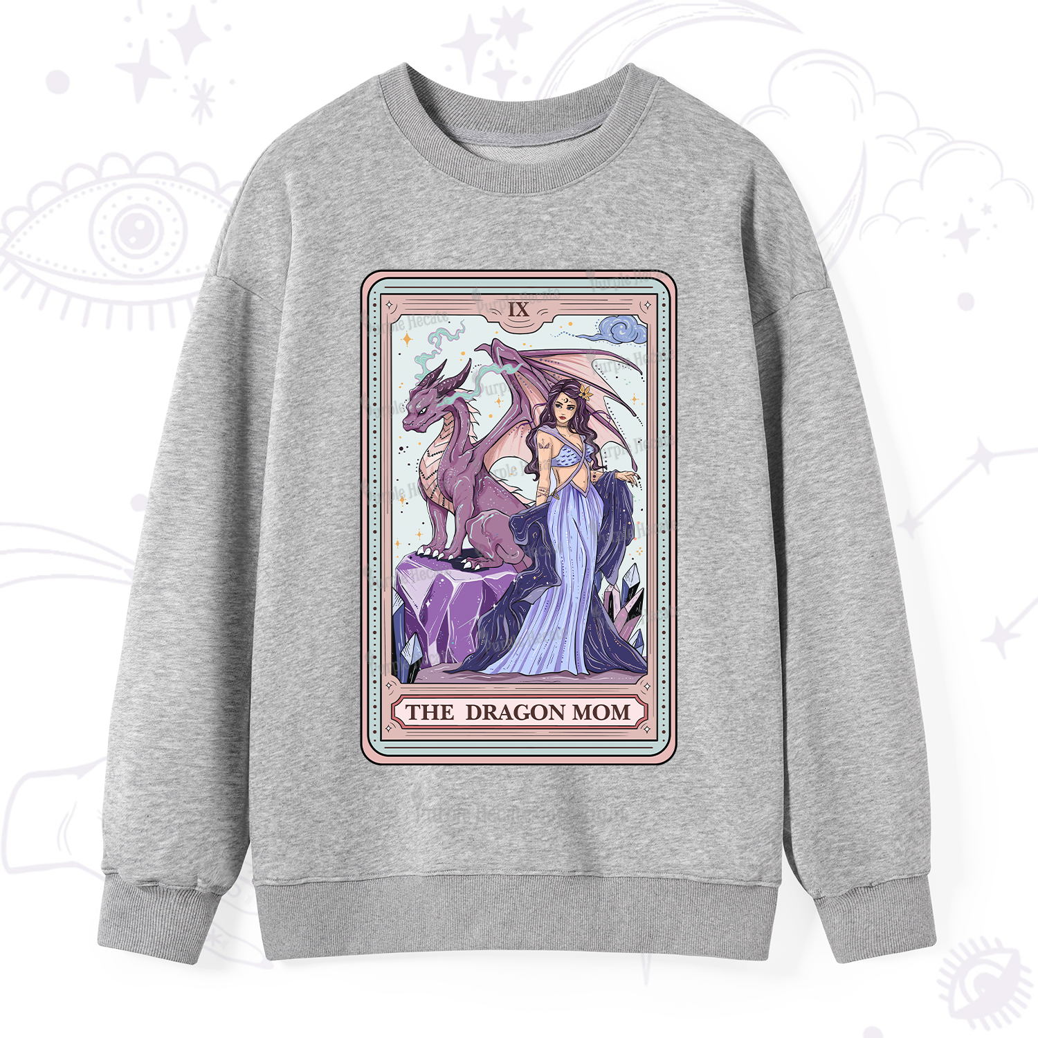 Purplehecate The Dragon Mom Tarot Sweatshirt