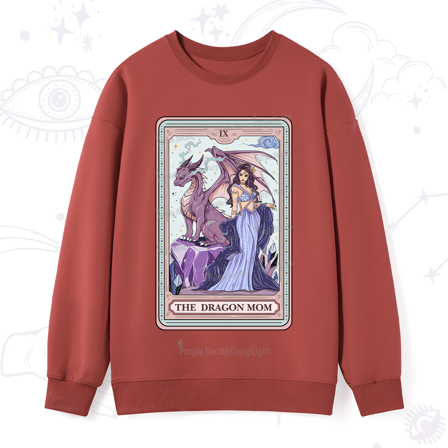 Purplehecate The Dragon Mom Tarot Sweatshirt