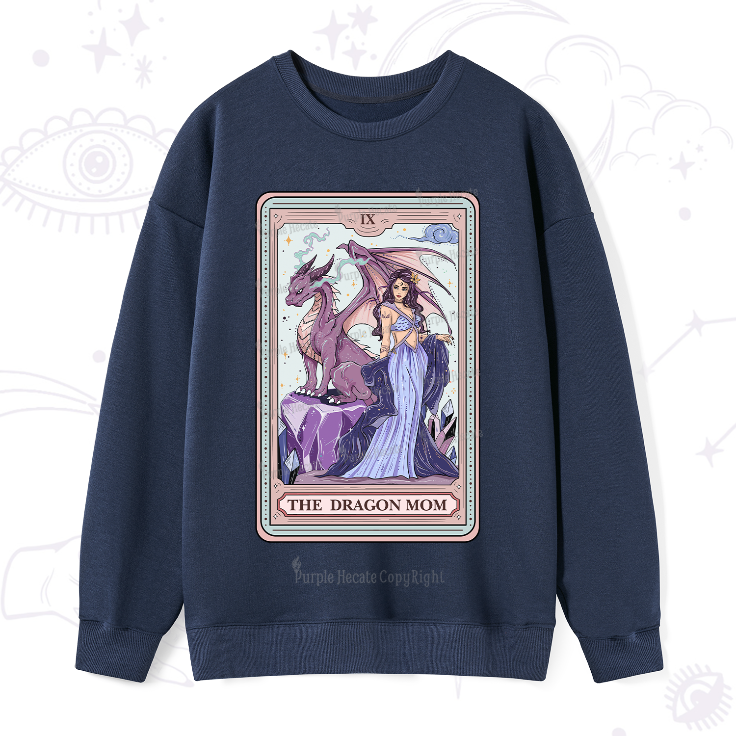 Purplehecate The Dragon Mom Tarot Sweatshirt