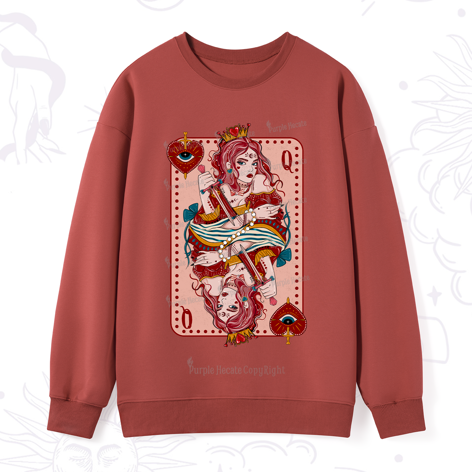 Purplehecate Queen of Hearts Sweatshirt