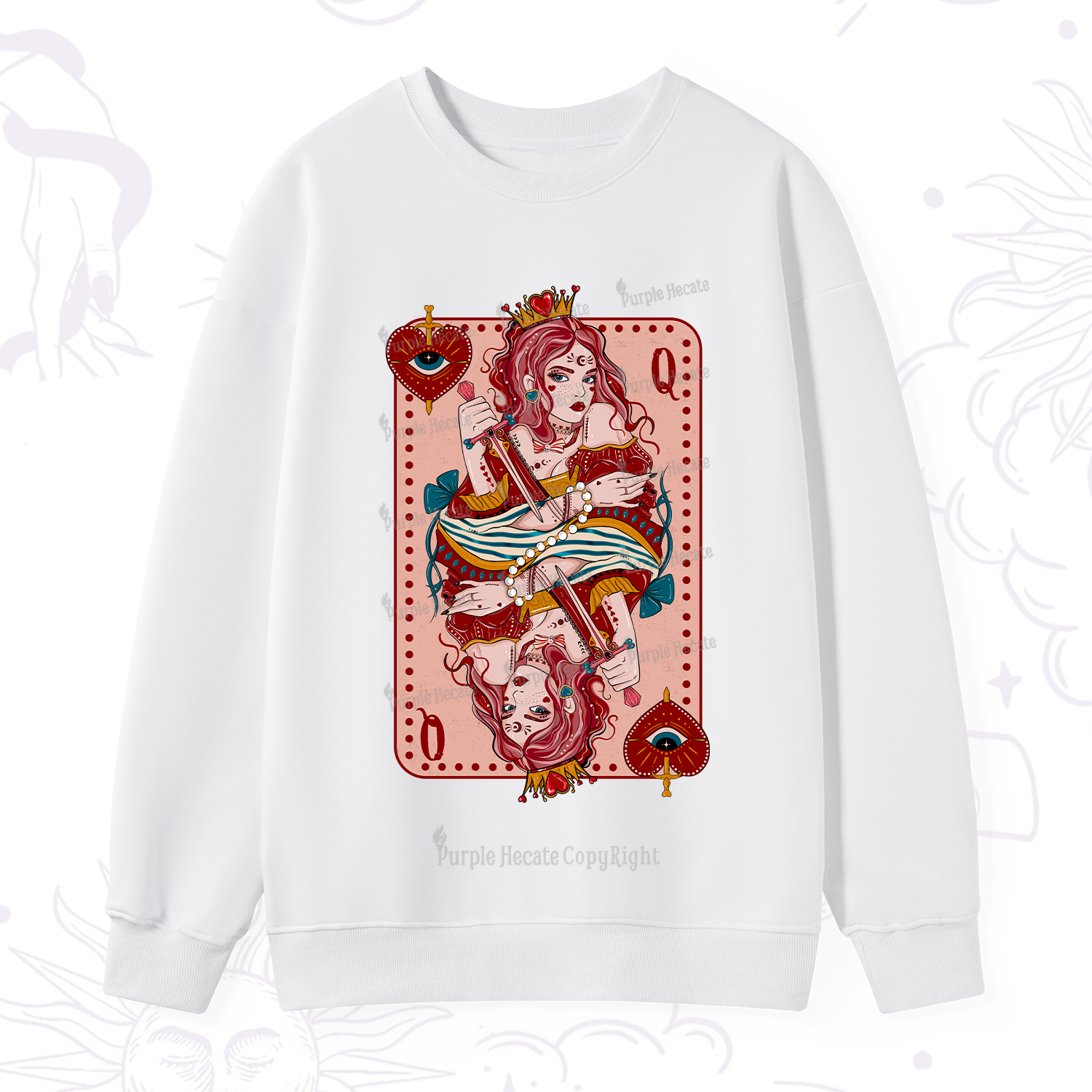 Purplehecate Queen of Hearts Sweatshirt