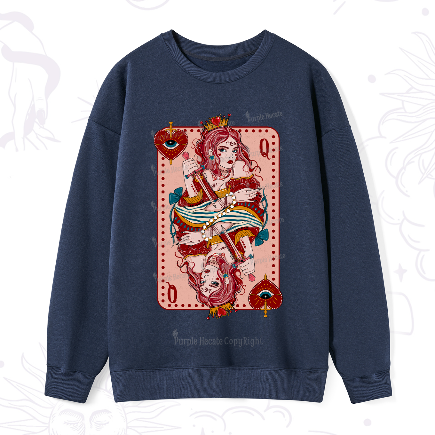 Purplehecate Queen of Hearts Sweatshirt