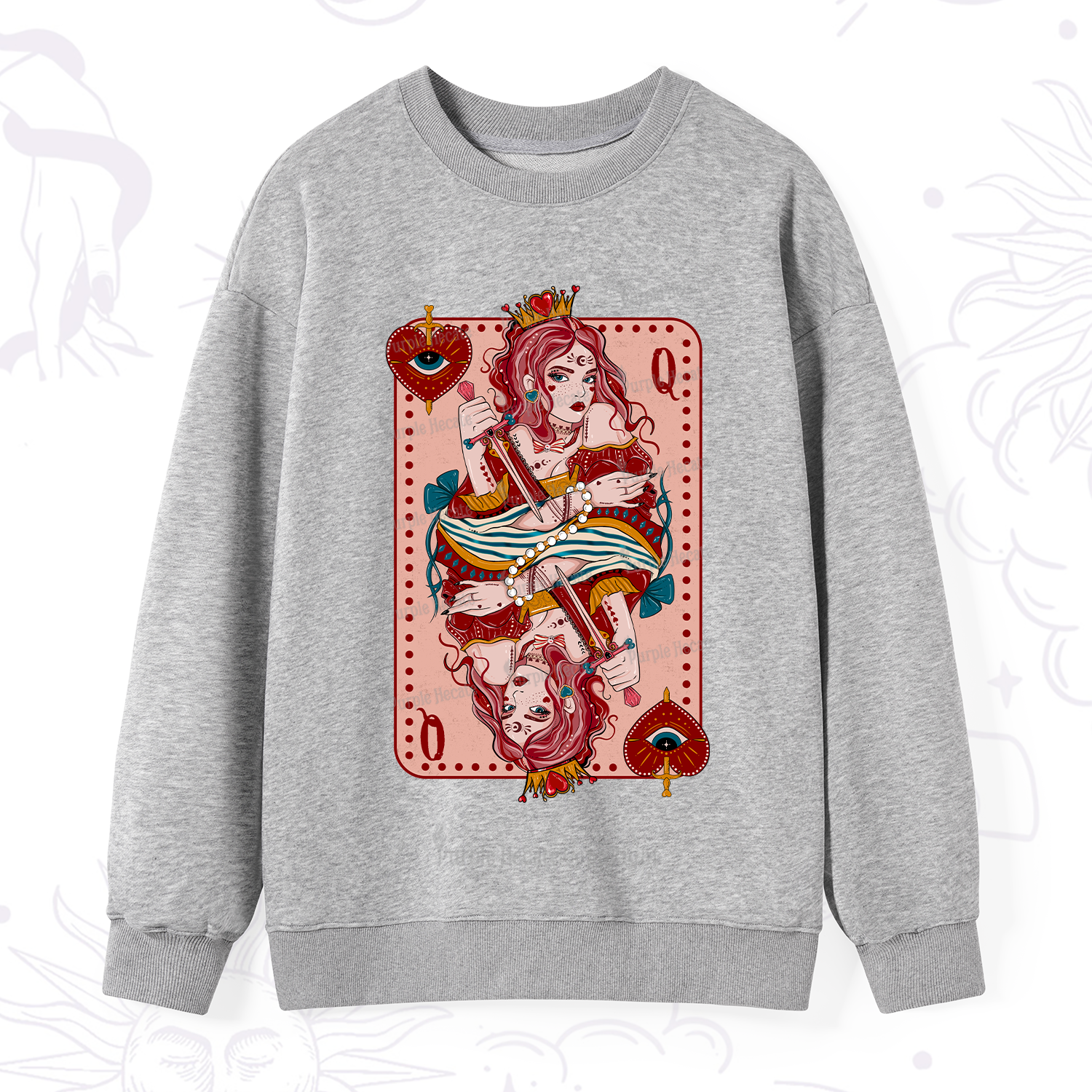 Purplehecate Queen of Hearts Sweatshirt