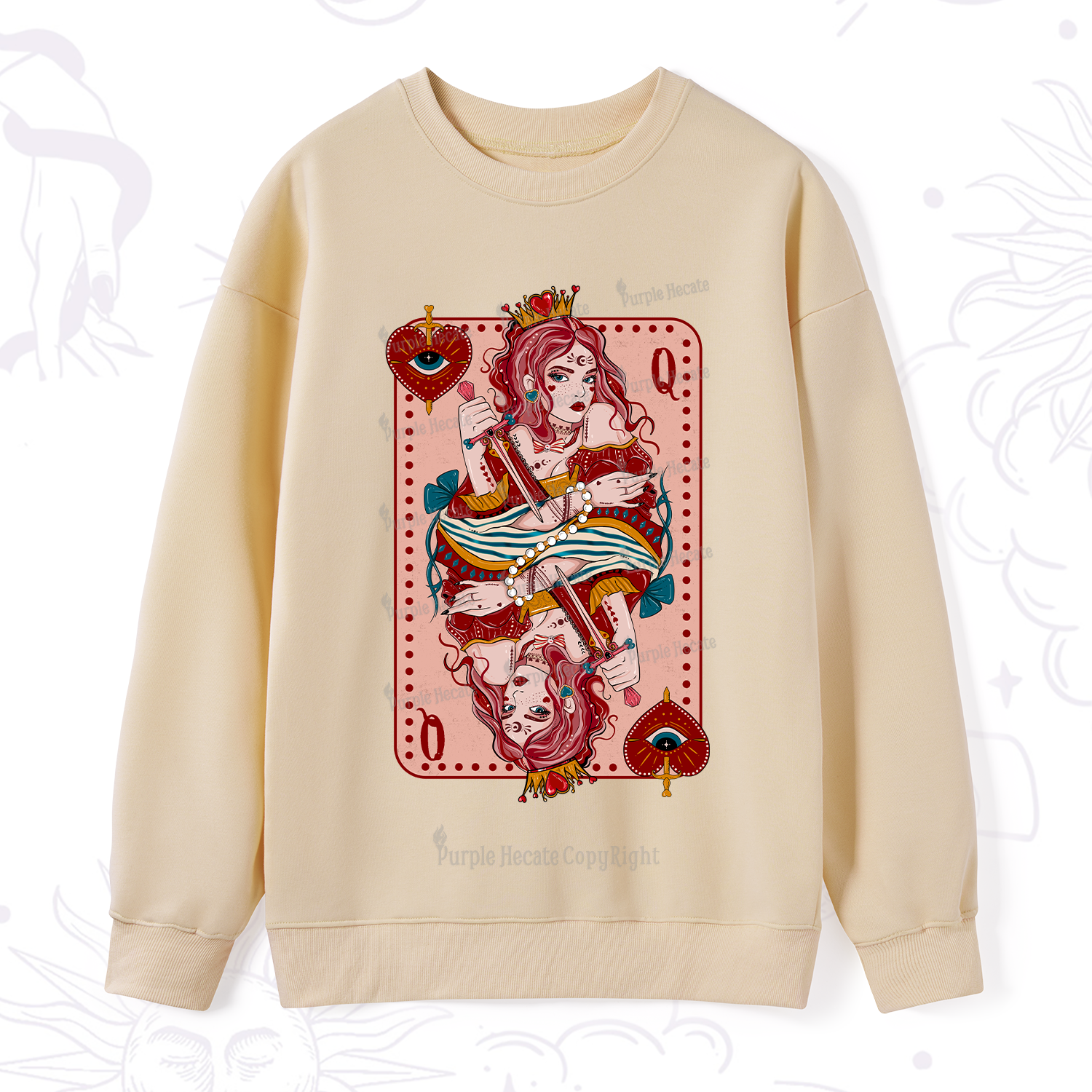 Purplehecate Queen of Hearts Sweatshirt