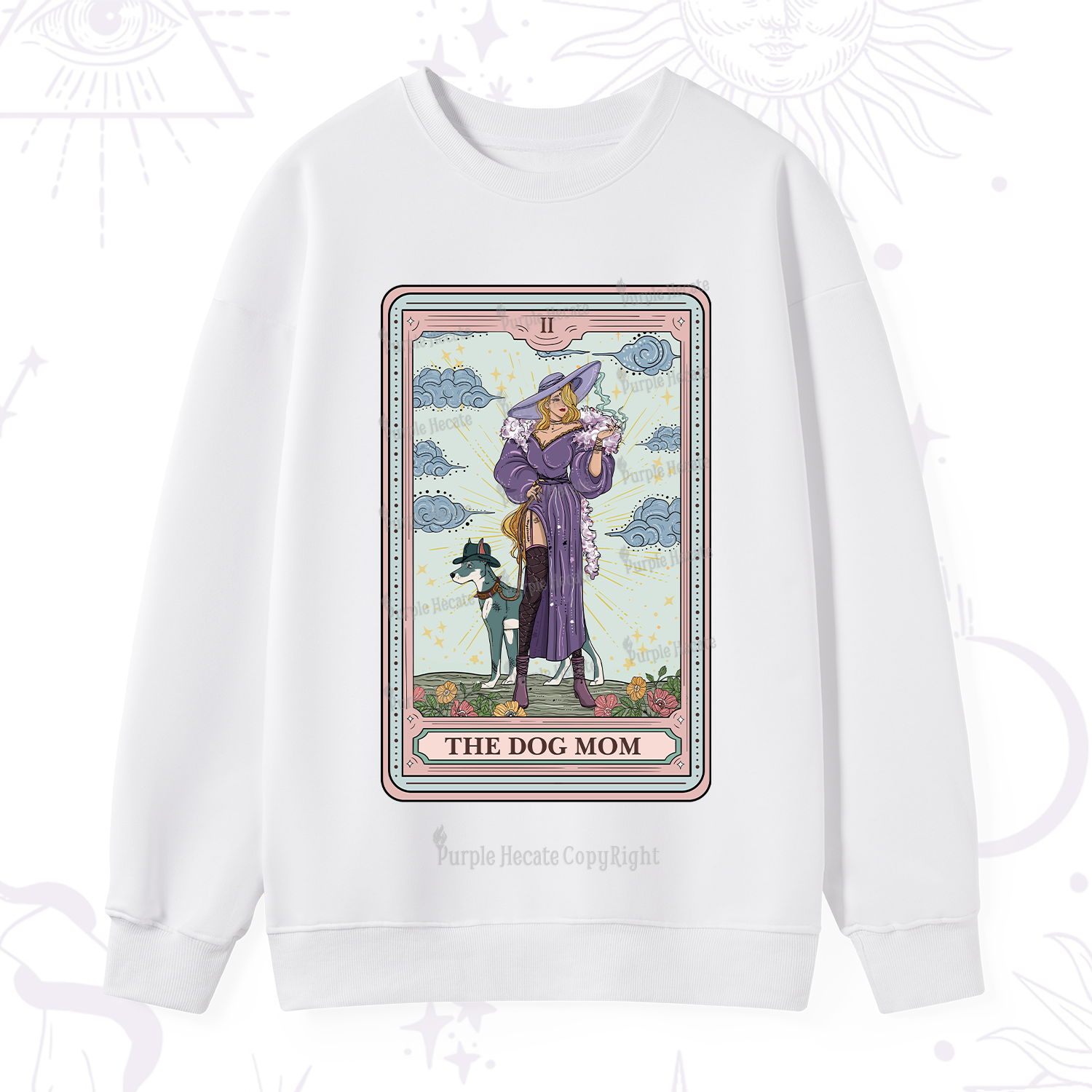 Purplehecate The Dog Mom Tarot Sweatshirt