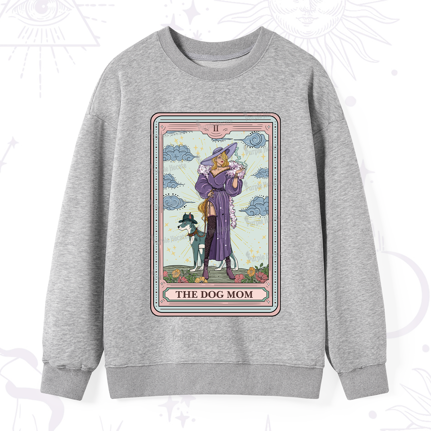 Purplehecate The Dog Mom Tarot Sweatshirt