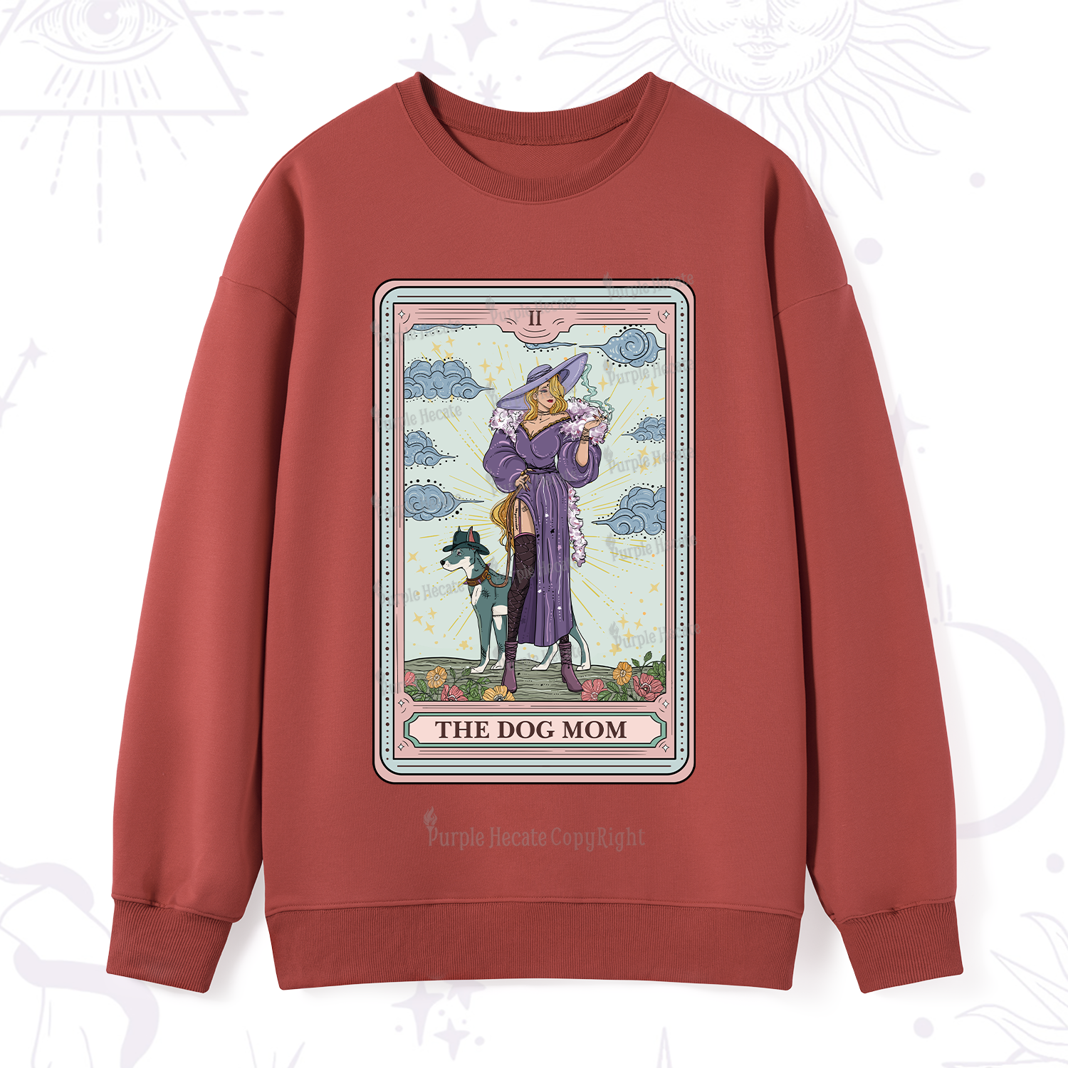 Purplehecate The Dog Mom Tarot Sweatshirt