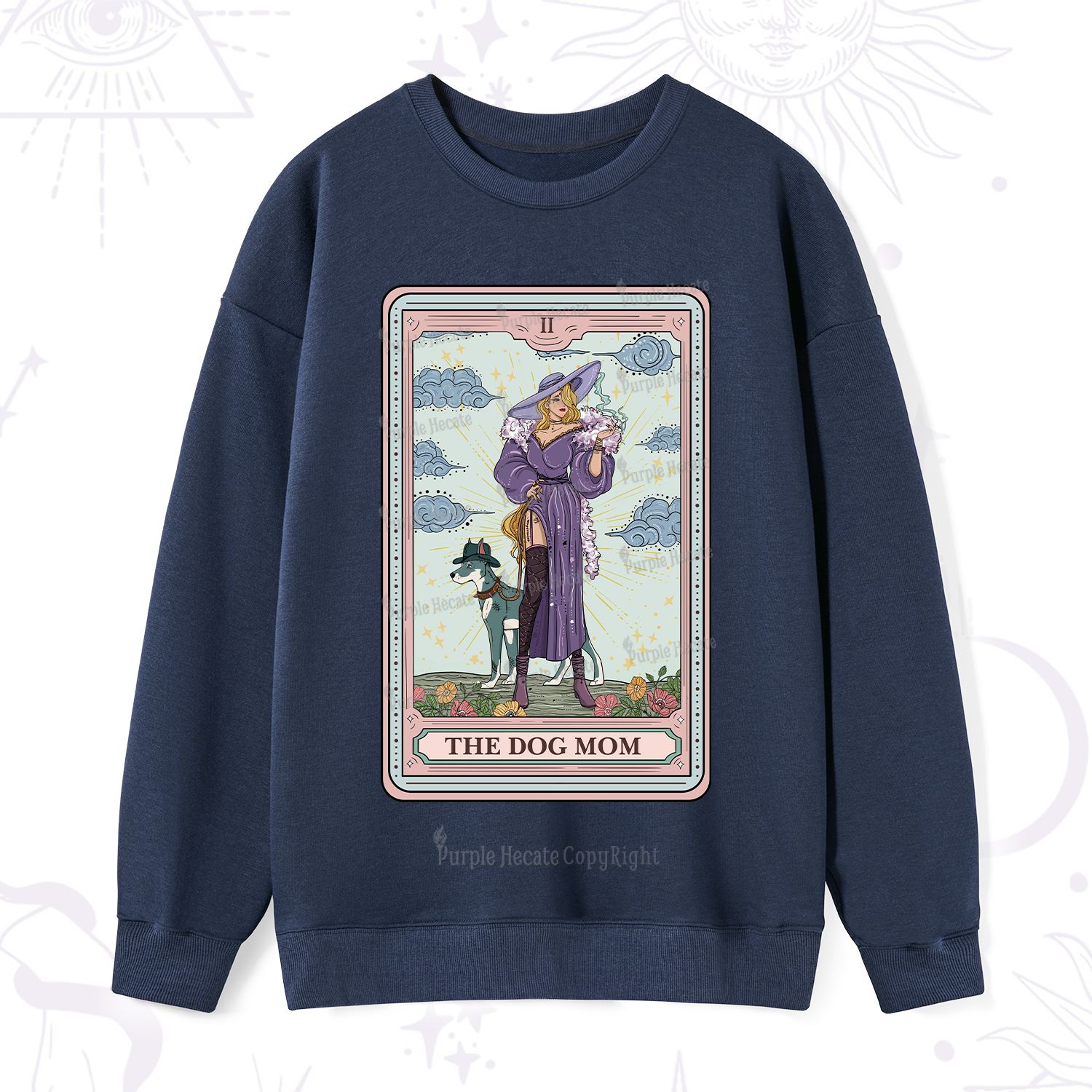 Purplehecate The Dog Mom Tarot Sweatshirt