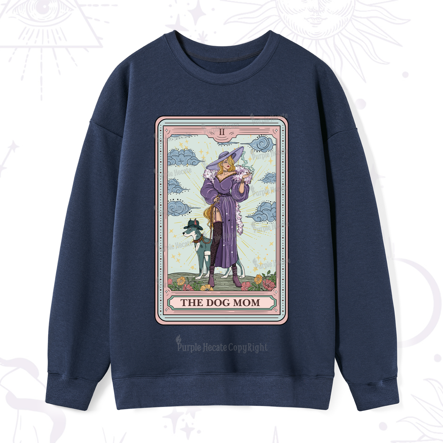 Purplehecate The Dog Mom Tarot Sweatshirt