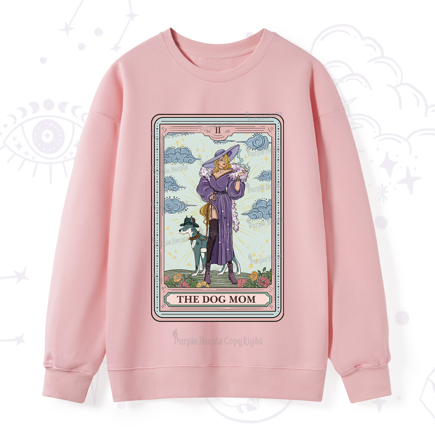 Purplehecate The Dog Mom Tarot Sweatshirt