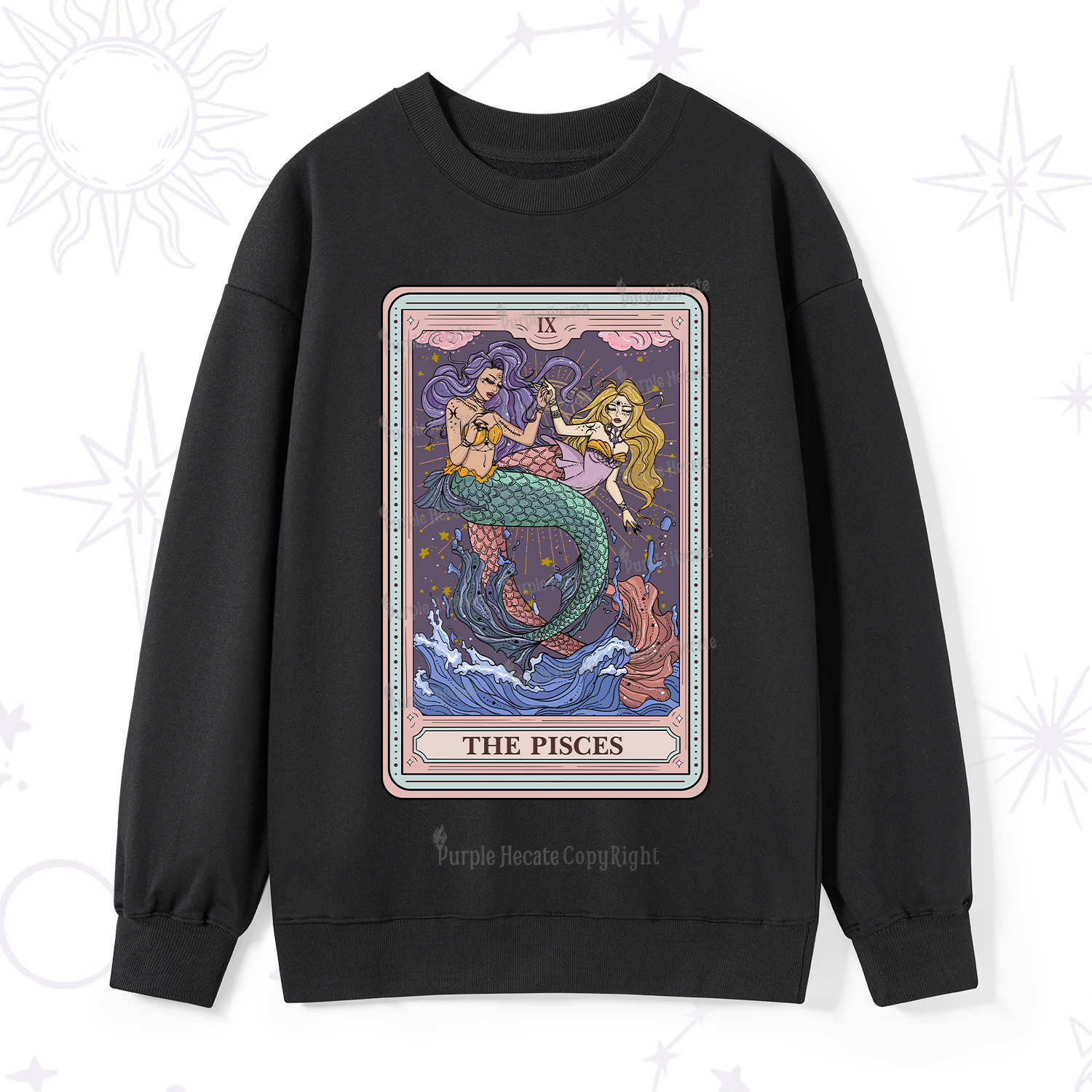 Purplehecate The Pisces Tarot Sweatshirt
