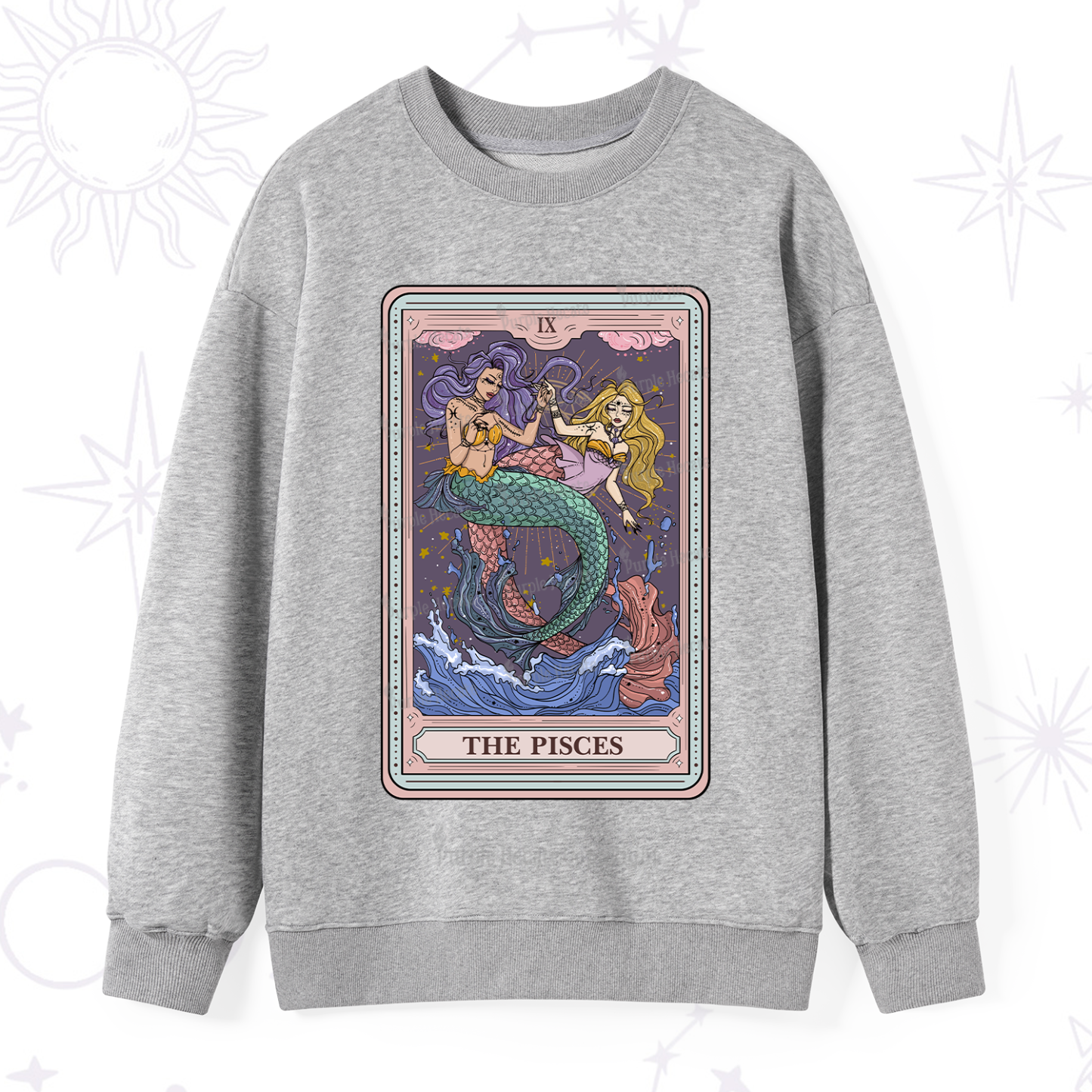 Purplehecate The Pisces Tarot Sweatshirt