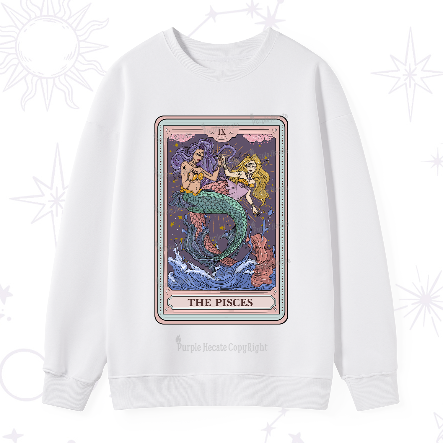 Purplehecate The Pisces Tarot Sweatshirt
